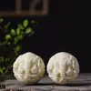 Pieza de Mango de Bola de Dragón y Fénix de Fruta de Marfil, Bola de Salud Auspiciosa de Dragón y Fénix, Bola de Masaje de Elefante Auspicioso Pixiu, Bola Sólida Portátil para Jugar Disco