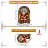 Festival de Navidad Estilo Múltiple Dibujos Animados Papá Noel Pegatinas para Ventana Vidrio de Escaparate Puerta de Vidrio Decoración del Hogar Pegatinas Electrostáticas para Vidrio
