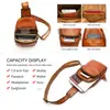 Bolsa de Pecho Retro de Cuero Genuino para Hombre de Comercio Exterior Gran Capacidad Color de Moda Bolso de Pecho Pulido Bolso Cruzado Casual para Hombre para Exteriores