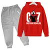 Piel de Camarón Transfronteriza Ropa de Niños Europea y Americana Conjunto de Dos Piezas con Forro Polar para Primavera y Otoño para Niños y Niñas Ropa Infantil Estampado Fijo Logo