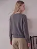 Cárdigan de punto de manga larga de alta gama en color azul marino con contraste de estilo francés para mujer, versátil, adelgazante y elegante para otoño y para ir al trabajo
