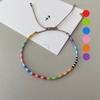 Pulsera Pequeña Apilada de Cuentas de Arroz Miyuki Antiguas Ins Nicho Chica Suerte Tejida a Mano Cuerda de Mano Novia Mismo Estilo