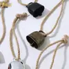 Venta Caliente en Amazon Cuerda de Cáñamo Campana Colgante para Árbol de Navidad Anillo Metálico Retro Sonido de Timbre Brillante y Claro Campana de Hierro Retro