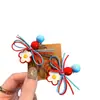 Corea del Sur Dongdaemun Pinza para el Cabello Flor Roja y Azul Contrastante Pinza para el Flequillo Pinza para el Cabello de Niña Pinza para el Cabello Accesorios para el Cabello