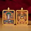 Pendente Manjusri de Wutai Mountain Novo Wuye Colar com Pingente de Buda Thangka Mão da Sorte Pintado à Mão Dupla Face Artesanal