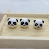 Cabeza de Panda Cuentas de Cerámica Pintadas a Mano Cuentas de Abalorios Hechas a Mano para Manualidades Calcomanía Pulsera Tejida con Cuerda Roja de Yiwu Joyería Pequeña