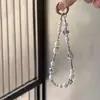 Lanyard Geométrico de Perlas para Teléfono Cadena de Teléfono con Cuentas de Cristal Correa de Muñeca Cadena de Perlas para Teléfono