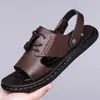 Sandalias Hombre Verano Nueva Tendencia Exterior Doble Uso Pantuflas para Conducir Sandalias Casuales de Playa para Hombre Envío Directo