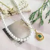 Collar de Perlas Shijia Nuevo Original Colgante de Piedra Preciosa para Mujer Cadena para Clavícula Apilada Estilo Lujo Ligero Moda Joyería al por Mayor