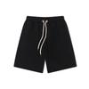AG Francês costela Shorts 360g verão dos homens casual cordão cor sólida básica quinta calças impressas bordado