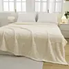 Manta de Tafetán Mariposa Flor Doble Cara Transfronteriza, Manta Chal Multifuncional Jacquard Tridimensional Engrosada, Manta para Siesta, Manta para Cubrir Aire Acondicionado
