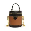 Bolsos para Niños, Bolso de Hombro de Color Contrastante de Moda para Niña Pequeña, Nuevo Bolso Redondo Pequeño Estilo Coreano para Exteriores, Bolso Cruzado Versátil para Niñas