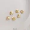 Colgante de Corazón de Melocotón Relleno de Oro de 14 Quilates que Conserva el Color Colgante de Corazón Rombo Facetado Colgante de Joyería Simple Coreana para DIY