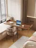 Escritorio Flotante para Ventana de Bahía de Madera Maciza con Patas Acrílicas Altas y Bajas, Mesa de Estudio Infantil con Patas Largas y Cortas, Escritorio para Computadora para el Hogar