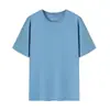 Camiseta Básica de Algodão Puro Sem Costura Gola Redonda Camisa Publicitária Impressão de Logo Personalizado Absorvente de Suor Camiseta de Estudante Roupa de Aula Roupa de Trabalho Manga Curta