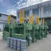 Prensa hidráulica vertical de 30 toneladas com cilindro duplo para compactação e enfardamento de caixas de papelão usadas, sacos tecidos e sacos a granel