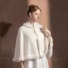 Chal Capa para Mujer para Otoño e Invierno, Piel Sintética de Visón, Estilo Vintage, Combinado con un Vestido Cheongsam, Estilo Chino, Cuello Alto Esponjoso, Estilo Suave