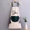 Delantal de Cocina Ropa de Trabajo, Personalizable con Logo, Estilo Nuevo para Parejas, Impermeable y a Prueba de Aceite, con Función para Limpiar Manos