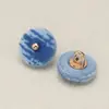 Botones de Resina de Terciopelo para Trajes Tang y Hanfu, Botones Metálicos para Suéteres y Abrigos, Botones Decorativos Redondos Cosidos a Mano, Disponibles en 20 Colores