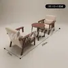 Sillón Sofá de Restaurante de Piel Nappa Retro, Combinación de Mesa y Sillas de Madera Maciza para Cafetería, Mesa de Bar de Taberna, Lujo y Comodidad Accesibles