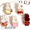 Coelho Miffy Desenho Animado Acrílico Periférico Anime Clipe PP Papelaria Estudantil Multifuncional Vertical Clipe para Prova Documento Nota
