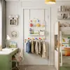Estante de Almacenamiento con Tablero Perforado, Tablero Perforado de Hierro Estilo Dopamina Sin Taladrar, Estante de Almacenamiento Grande de Capacidad DIY Sobre la Puerta