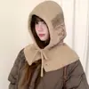 Balaclava de Lã Estilo Fair Isle para Mulheres no Inverno Neve Quente e à Prova de Frio Touca de Proteção para Orelhas Tricotada