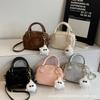 Bolsa de boliche portátil de alta qualidade, elegante, retrô, estilo coreano, para todos os tipos de deslocamento, casual, simples, estilo crossbody, para mulheres