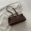 2026 Nova Moda Popular Feminina Bolsa de Mão de Nicho Bolsa de Ombro Bolsa de Braço para o Dia a Dia Bolsa de Braço Retrô com Textura para o Trabalho