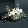 Comercio Exterior Nuevos Accesorios para el Cabello Tocado de Novia Hecho a Mano Multicolor Peine Pequeño para el Cabello Pasador Peine para Traje de Boda Joyería