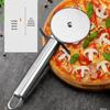 Fábrica em estoque faca de bolo afiada rolo faca de pizza ferramenta de panificação de cozinha cortador de bolo aço inoxidável roda de pizza faca