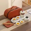 Juego de Té para Viaje Portátil para Exteriores Estilo Camping para Beber Té Cerámica Taza Rápida Regalo de Empresa Logo Personalizado Mayoreo