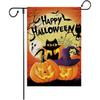Bandera de Jardín Transfronteriza Lino Doble Cara Impresa Bandera de Jardín Gato de Halloween Castillo Calabaza Bandera de Jardín Sin Mástil Venta al por Mayor
