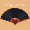 En stock Abanico Chino Plegable de Bambú para Niños Abanico Plegable de Tela de Seda Abanico Publicitario Antiguo Hanfu Abanico de Papel Abanico en Blanco