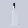 Botellas gotero de vidrio esmerilado en stock 10-100 ml Botellas para aceites esenciales Botellas dispensadoras cosméticas Botellas de muestra de esencia