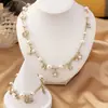 Colar com Pingente de Estrela e Franja Xiaoxiang Estilo Novo com Diamantes e Pérolas, Corrente Popular para Clavícula Feminina, Colar de Suéter de Luxo Leve com Letra
