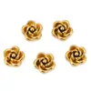 Aço Inoxidável 18K Ouro Galvanoplastia a Vácuo Pingente de Rosa 3D DIY Colar Brincos Pulseira Acessórios Joias Atacado