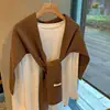 Xale Outer de Alta Qualidade, Colete Grande de Lã Outer para Outono e Inverno, Cachecol Xale Assimétrico de Estilo Preguiçoso, Solto e Versátil