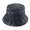 Nuevo Sombrero de Pescador con Costuras de Color Mixto Estampado de Anacardo Transfronterizo Europeo y Americano Amazon Sombrero de Sol Protección Solar Sombrero de Cuenca para Hombres y Mujeres Primavera y Verano