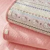 Funda de Cama de Doble Capa de Gasa de Dibujos Animados para Madre y Bebé, Terciopelo de Leche, Acolchada, Engrosada, Protector de Cama Antideslizante, Sábana Lavable a Máquina para Colchón