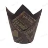 Vaso de papel de tulipán resistente a altas temperaturas para alimentos, vaso de papel para pasteles a prueba de aceite, vaso de postre, cáliz de fuego desechable, soporte de papel para pasteles