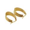 Novos Brincos Multicamadas de Aço Inoxidável Banhados a Ouro 18K 2023, Brincos de Argola Simples e Versáteis de Aço Titânio, Estilo Geométrico Atacado