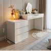 Tocador con mueble de cubo integrado para dormitorio, sencillo y moderno, 2024, nuevo, mesita de noche, armario de almacenamiento, dormitorio principal, mesa de maquillaje de madera maciza, espejo.