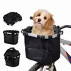 Canasta Frontal para Bicicleta de Montaña, Canasta Desmontable, Canasta Montada en la Parte Delantera, Bolsa de Lona Portátil, Cesta Plegable Impermeable para Verduras, Canasta para Bicicleta