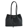 Bolso Tote de Cuadros Nuevo Otoño 2026 para Mujer Moda Viaje Diario Bolso de Hombro Único Lana Simple Gran Capacidad Bolso de Mano