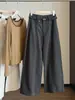 Calças pantalona cropped de cintura alta emagrecimento estilo coreano para mulheres, nova coleção de outono, caimento solto casual, calças retas versáteis para pessoas baixinhas