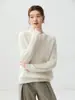 Estilo Otoño e Invierno Suéter Perezoso de Cachemira para Mujer, Cuello Redondo Tejido de Punto Trenzado Holgado Suave Moderno Versátil Capa Base