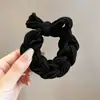 Diadema de pelo trenzado de alta elasticidad, engrosada, estilo coreano, con moño de dopamina, duradera y suave con el cabello, alto valor estético, para mujer