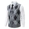 Chaleco Suéter Cardigan Ropa Interior para Hombre Otoño e Invierno Cálido Delgado Chaleco Suéter Tejido Chaqueta para Hombre M59-P28