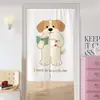 Cortina de Puerta de Dibujos Animados para Uso Doméstico, Cortina Divisoria de Dormitorio, Cortina Divisoria de Cocina y Baño, Cortina de Tela sin Taladro, Media Cortina